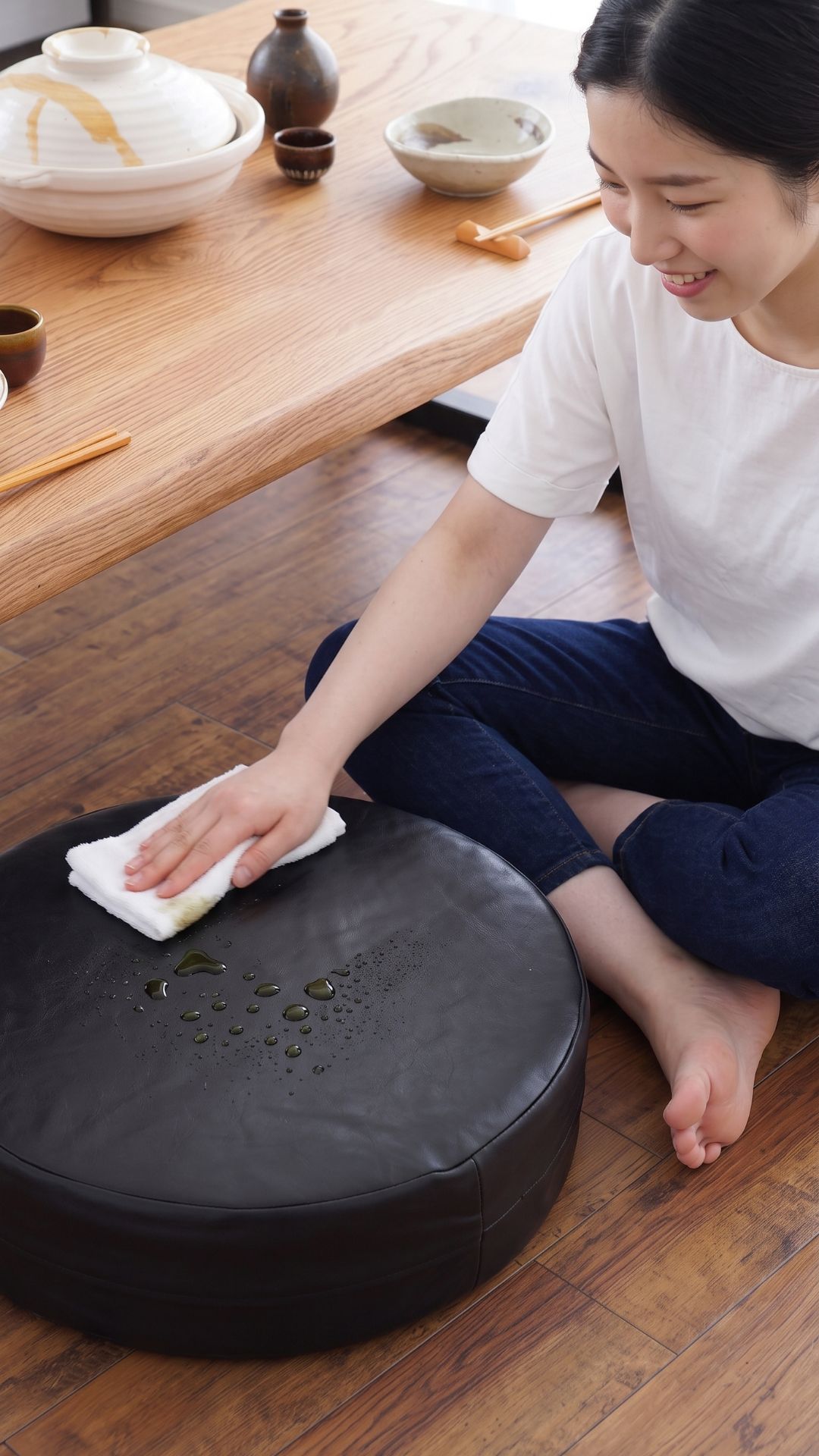 ソフトレザーで水拭き簡単